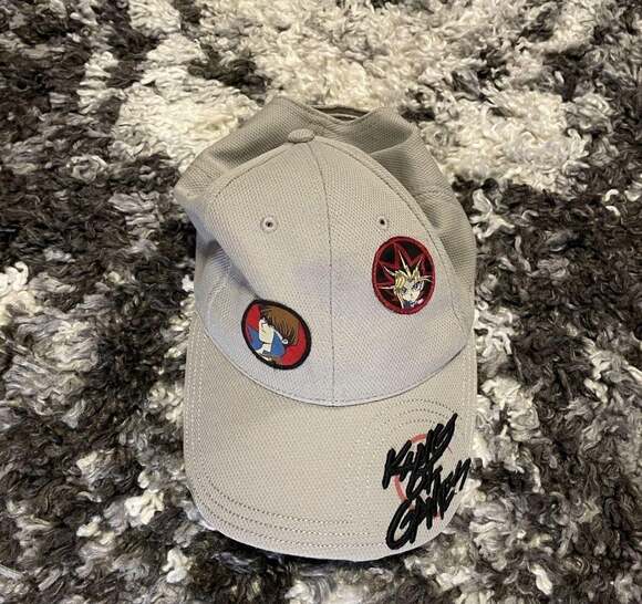 Yu-Gi-Oh! Other - Vintage 1996 Yu-Gi-Oh! King of Games Yugi & Kaiba Embroidered Grey Baseball Hat